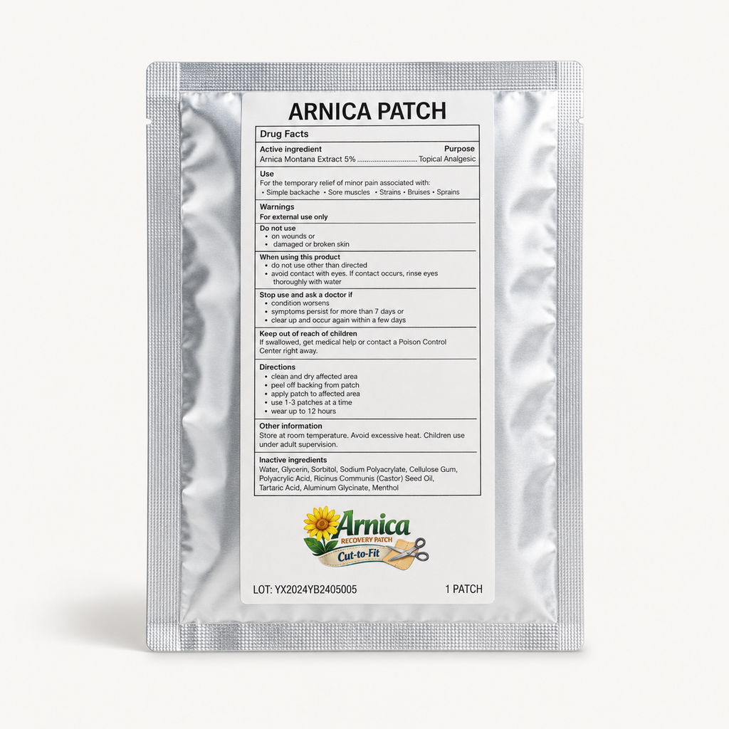 Arnica Pain Relief Patches – Disposable Face Case (50)